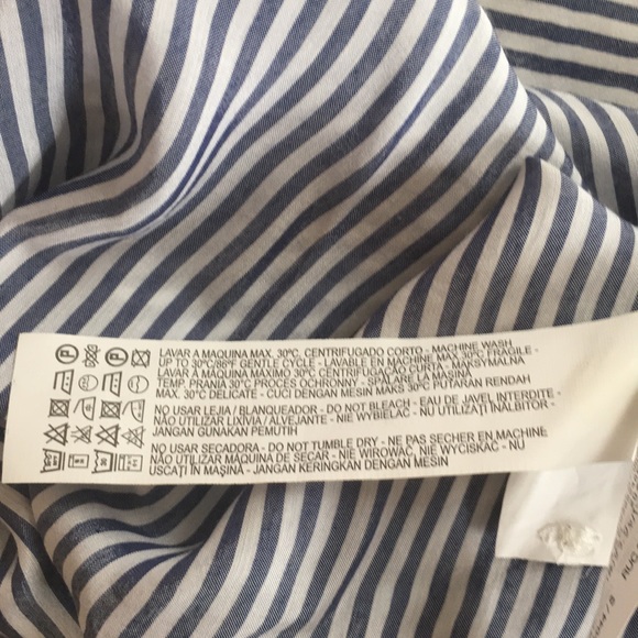 EUC Zara Blue/white striped blouse - Picture 4 of 4